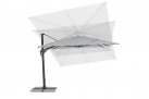Parasol obrotowy aluminiowy antracyt poszycie jasnoszare INES 3x4 