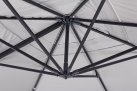 Parasol obrotowy aluminiowy antracyt poszycie jasnoszare INES 3x4 