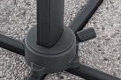 Parasol obrotowy aluminiowy antracyt poszycie jasnoszare INES 3x4 
