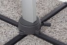 Parasol obrotowy noga aluminium anodowane poszycie szare INES 3x4
