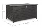 Graitowa akrzynia ogrodowa na kółkach aluminiowa ATLANTIC 155x97x83 cm Bizzotto