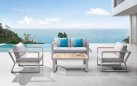 Meble wypoczynkowe ogrodowe na taras aluminiowe taupe EXEE 2.0 Higold 3-osobowa sofa