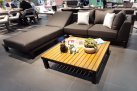 Aluminiowy grafitowy narożnik nowoczesny z elementami teak POLO PRO Higold