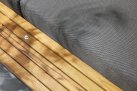 Aluminiowy grafitowy narożnik nowoczesny z elementami teak POLO PRO Higold