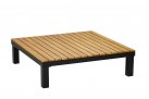 Aluminiowy grafitowy narożnik nowoczesny z elementami teak POLO PRO Higold