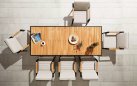 Komplet stołowy dla 6 osób grafitowy aluminiowy teak EMOTI Dining 