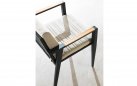 Komplet stołowy dla 8 osób grafitowy aluminiowy teak EMOTI Dining 