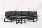 Nieduży narożnik ogrodowy aluminiowo drewniany SOHO Small LIFE