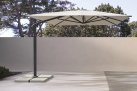 Parasol obrotowy pochylany 2 płaszczyzny alu grafit poszycie szarobeżowe ARIES 3x3