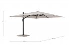 Parasol obrotowy pochylany 2 płaszczyzny alu grafit poszycie szarobeżowe ARIES 3x3Parasol obrotowy pochylany 2 płaszczyzny alu grafit poszycie szarobeżowe ARIES 3x4