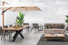 Parasol obrotowy 3D z nogą boczną alu drewno / poszycie beż 3x4 ORION bizzotto