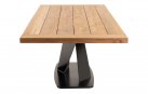 Stół obiadowy TARANTO srostokątny 240x100 cm nogi czarne blat teak recykling