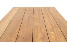 Stół obiadowy TARANTO srostokątny 240x100 cm nogi czarne blat teak recykling