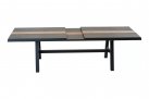 Rozkładany grafitowy stół BRIXTON 243-303 aluminiowy blat HPL beton-drewno
