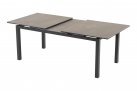Rozkładany stół ogrodowy LAGOS 180-240 cm grafitowy aluminiowy blat SPC