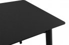 Czarny stół ogrodowy CREST 180x90 czarne nogi blat kamień natryskowy SprayStone