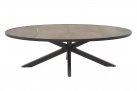 Owalny stół grafitowy MURCIA 242x117 podstawa gwiazda z blatem ceramicznym 13 mm