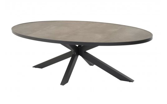Owalny stół grafitowy MURCIA 242x117 podstawa gwiazda z blatem ceramicznym 13 mm Owalny stół grafitowy MURCIA 242x117 podstawa gwiazda z blatem ceramicznym 13 mm