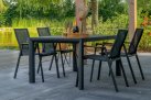 Stół ogrodowy aluminiowy MURCIA 160x90 grafitowy blat ceramiczny 