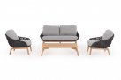 Prostokątny stolik ogrodowy TAMIRES 120x70x30 cm z drewna teak FSC
