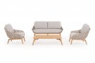 Prostokątny stolik ogrodowy TAMIRES 120x70x30 cm z drewna teak FSC