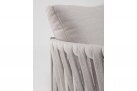 Szeroka designerska sofa na taras aluminiowa JACINTA beżowa poduszki Olefin