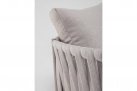 Designerski fotel na taras aluminiowy JACINTA beżowy poduszki Olefin