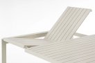 Beżowy stół rozkładany do kwadratu aluminiowy na taras KIPLIN 149x97-149  bizzotto