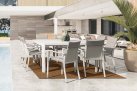 Biały stół rozkładany aluminiowy na taras KIPLIN 149x97-149  bizzotto