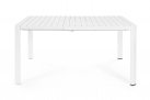 Biały stół rozkładany aluminiowy na taras KIPLIN 149x97-149  bizzotto