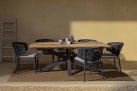 Stół ogrodowy PALMDALE nogi aluminiowe czarne blat z drewna teak bizzotto