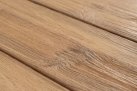 Duży stół z drewna teak MAVERICK 240 okrągłe nogi bizzotto