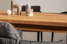 Duży stół z drewna teak MAVERICK 200 okrągłe nogi bizzotto