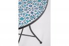 Okragły stolik śr. 60 cm z blatem niebieskim ceramicznym SAMOS bizotyo