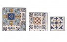 3 stoliki metalowe ogrodowe Mykonos z blatem ceramicznym