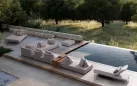 Ekskluzywny lezak ogrodowy VIPER obicie Olefin beżowy bizzotto