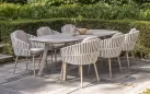 Stół na taras aluminiowy MANOLO beżowy 240 cm z blatem ceramicznym