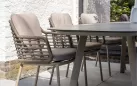 Stół na taras aluminiowy MANOLO beżowy 240 cm z blatem ceramicznym