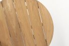 Komplet 2 stolików okrągłych EMMA nogi aluminiowe antracytowe blaty d80 teak i d65 ceramiczny