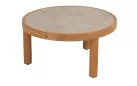Okrągły stolik kawowy FINN Ø60 teak / blat ceramiczny