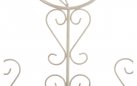 2x kremowy antyczny trelisa ogrodowa z ornamentem wys 105 cm BHURA 