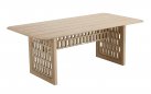Meble stołowe teakowe RIVA stół 200x100 i 6 krzeseł z poduszkami