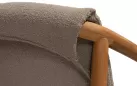 Krzesło ogrodowe do jadalni TESS teak z poduszkami Taupe Materiał Boucle