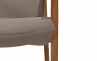 Krzesło ogrodowe do jadalni TESS teak z poduszkami Taupe Materiał Boucle