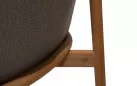 Krzesło ogrodowe do jadalni TESS teak z poduszkami Taupe Materiał Boucle