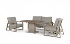 Meble wypoczynkowe sofa 2 fotele aluminiowe beżowe MONTANA Life
