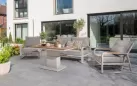 Meble wypoczynkowe sofa 2 fotele aluminiowe beżowe MONTANA Life