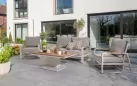 Meble wypoczynkowe sofa 2 fotele aluminiowe beżowe MONTANA Life