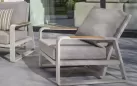 Meble wypoczynkowe sofa 2 fotele aluminiowe beżowe MONTANA Life
