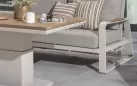 Meble wypoczynkowe sofa 2 fotele aluminiowe beżowe MONTANA Life